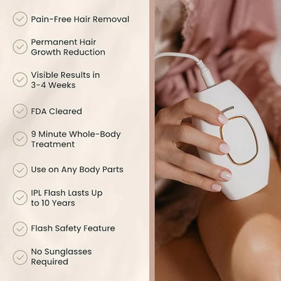 IPL Laser Hair Removal Handset – Permanent Painless Hair Reduction Device for Women & Men